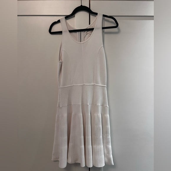Milly Ivory Textured Midi Dress